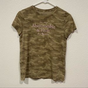 kids green camo abercrombie short sleeve t shirt top